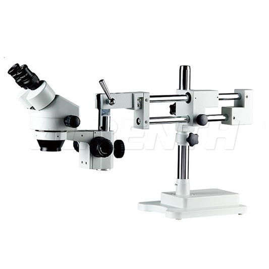 Albenth 7X-45X Binocular Boom stand stereo microscope, 55-75mm Pupillary adjust distance