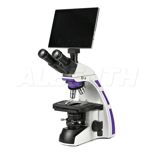 40x-2500x DIN Achromatic Objective Trinocular Laboratory Compound Microscope With 5.0MP LCD Touch Pad Screen