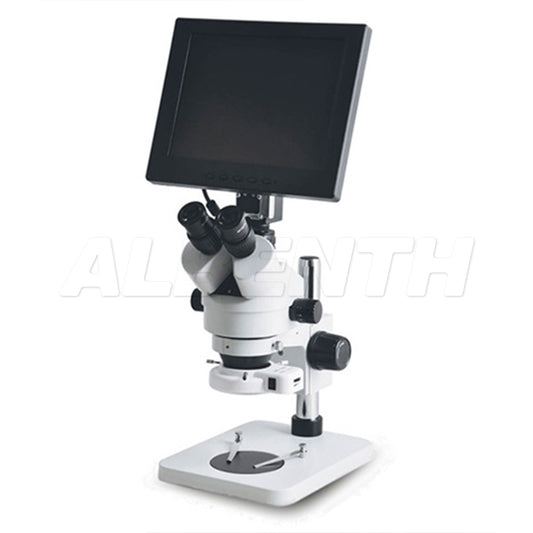 Albenth 7X-45X LED Trinocular Zoom Stereo Microscope with 8 inch Color Monitor
