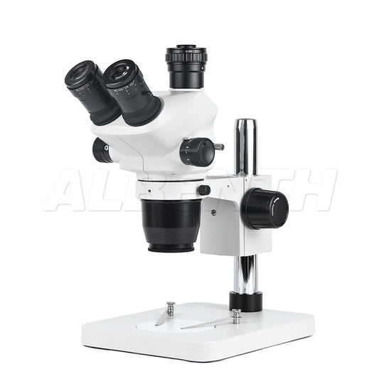Albenth 6.5X-52X Trinocular Zoom Stereo Microscope with Super Large Stand