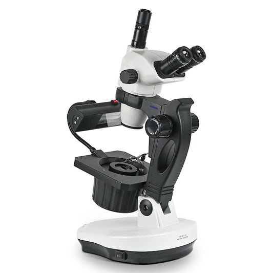 Albenth 6.7X-45X Magnification Professional Advanced Jewel Gem Zoom Trinocular Stereo Microscope on Track Stand