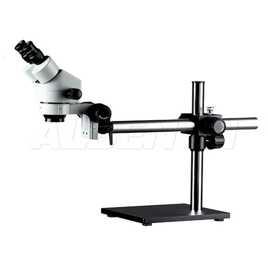 Albenth 7X-45X WF10x/20mm Binocular Boom stand stereo microscope, 1:6.4 Zoom ratio