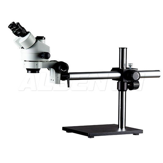 Trinocular Boom stand stereo microscope, 420mm Horizontal moving
