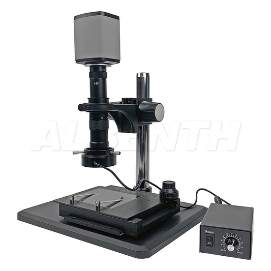 Albenth DX120-VY3M5 0.7X-4.5X Industrial Inspection Video Zoom Microscope with Illuminator and Camera