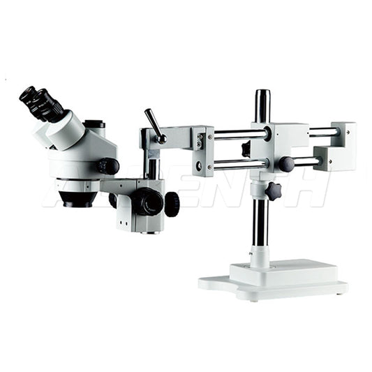 Albenth 7X-45X Trinocular Boom stand stereo microscope With WF10x/20mm Eyepiece