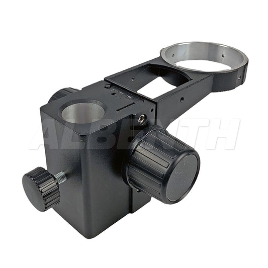 Albenth QW01 Black Stereo Microscope Coarse Focus Block with 76mm Focus Ring 32mm Tube Mount