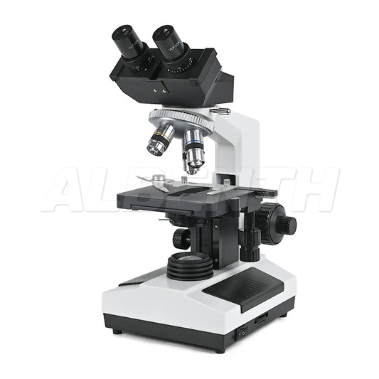 Albenth 40X-1600X Plan Biological Compound Binocular Microscope with LED Illumination