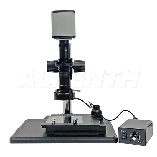 Albenth DX120-VY3M5 0.7X-4.5X Industrial Inspection Video Zoom Microscope with Illuminator and Camera