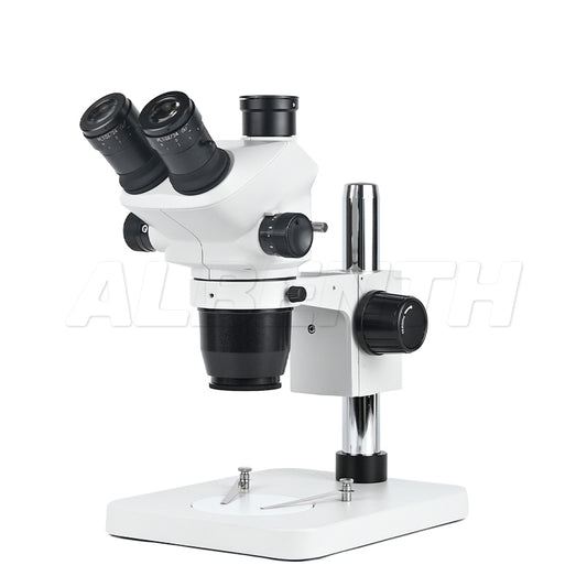 Albenth 6.5X-52X Trinocular Zoom Stereo Microscope with Super Large Stand