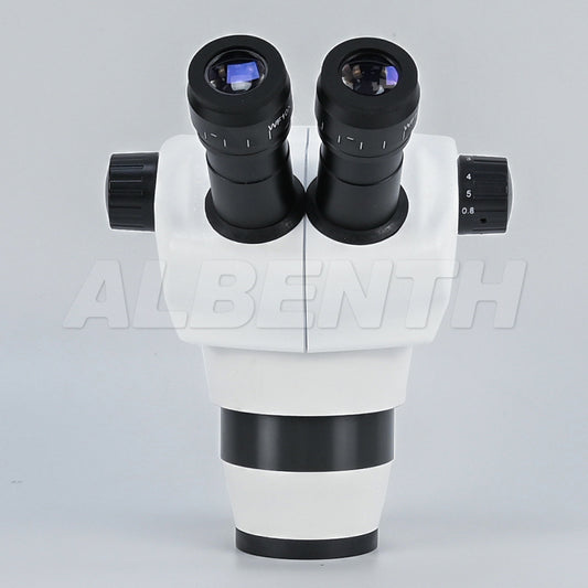 Albenth 8X-50X Binocular Stereo Zoom Microscope Head works with 76mm Focus mount