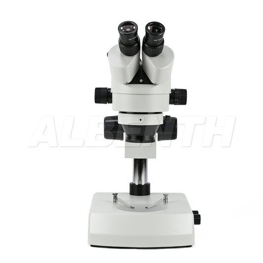 Albenth 7X-45X Binocular Stereo Zoom Microscope with Incident and Transmitted Light Source