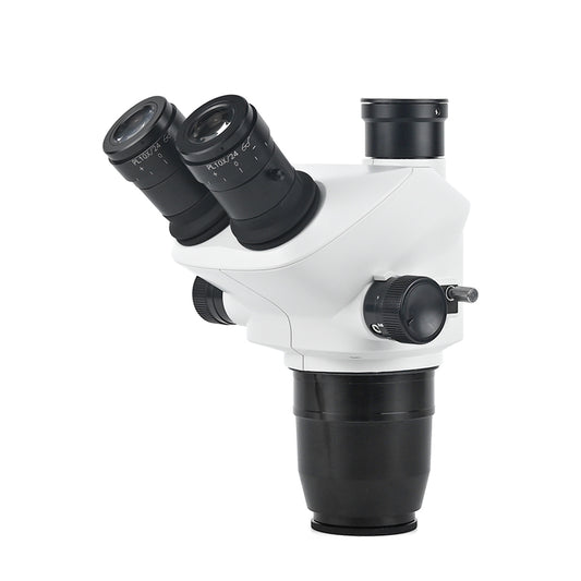 Albenth 6.5X-52X Trinocular Zoom Stereo Microscope Head With 0:100 Light Split 24mm Larger Field Eyepiece
