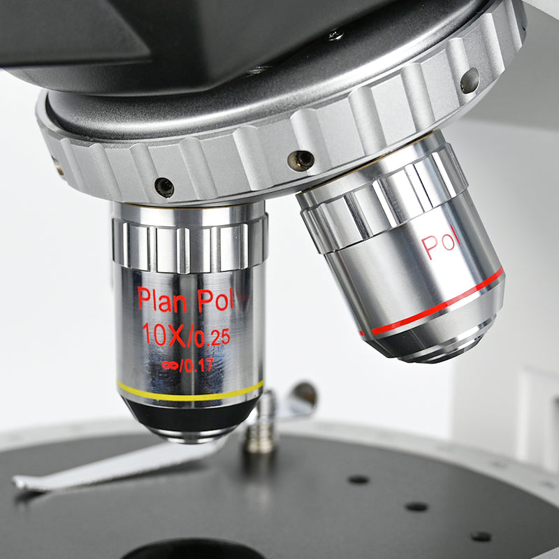 Albenth 40X-500X Trinocular Polarizing Microscope With LED Transmitting Reflecting Illumination Albenth 40X-500X Trinocular Polarizing Microscope With LED Transmitting Reflecting Illumination