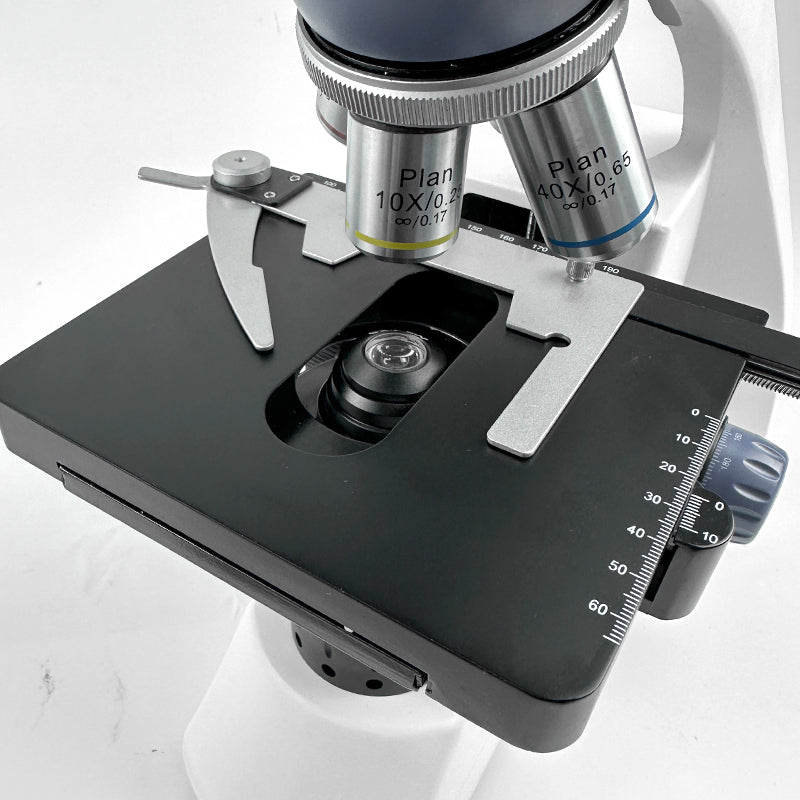 Albenth 40X-1000X Trinocular Biological Microscopes With 3W LED, Abbe Condenser, Double Layer Mechanical Stage Albenth 40X-1000X Trinocular Biological Microscopes With 3W LED, Abbe Condenser, Double Layer Mechanical Stage