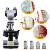 SWIFT SW350B 40X-2500X Biological Microscope With Siedentopf Binocular Head, 10X 25X Eyepieces, Mechanical Stage, Abbe Condenser SWIFT SW350B 40X-2500X Biological Microscope With Siedentopf Binocular Head, 10X 25X Eyepieces, Mechanical Stage, Abbe Condenser