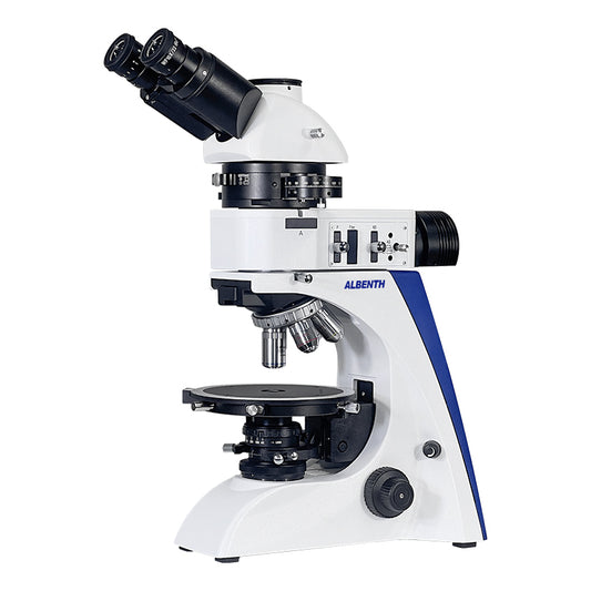 Albenth 40X-500X Trinocular Polarizing Microscope With LED Transmitting Reflecting Illumination