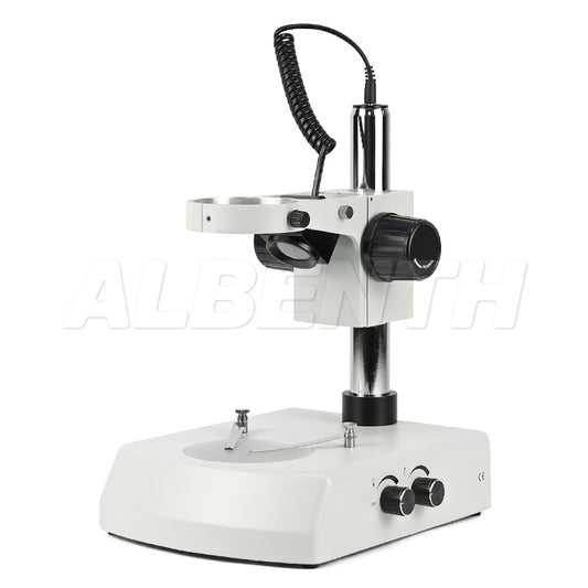 Albenth VL2 Square Microscope Post Stand - 76mm Coarse Focus Rack and Top and Bottom LED Light (Separate Dimmable)