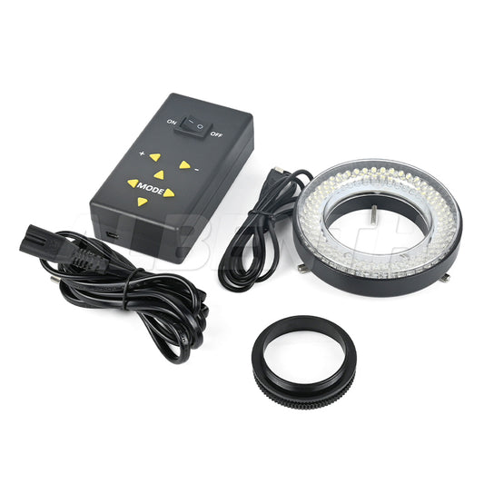 Albenth 144-LED Direction-Adjustable Microscope Ring Light with Adapter for Stereo Microscopes