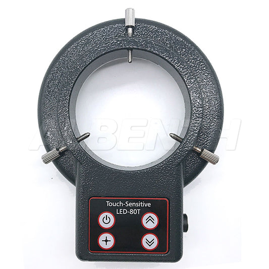 Albenth 80-LED Touch-Sensitive Microscope Ring Light For Stereo Microscope