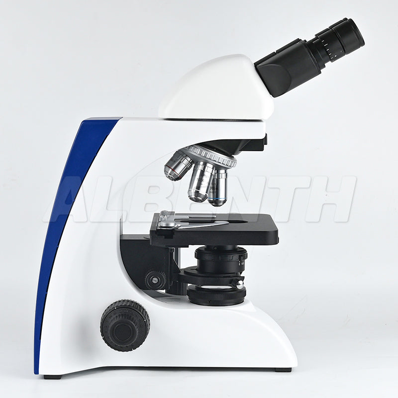 Albenth 40x-1000x Infinity Optical System Biological Binocular Microscope with LED Koehler Illumination and Quintuple Nosepiece Albenth 40x-1000x Infinity Optical System Biological Binocular Microscope with LED Koehler Illumination and Quintuple Nosepiece