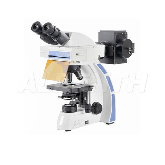 100X-1000X Fluorescence Microscope With 6V/30W Halogen Lamp 100W Mercury, Koehler Condenser