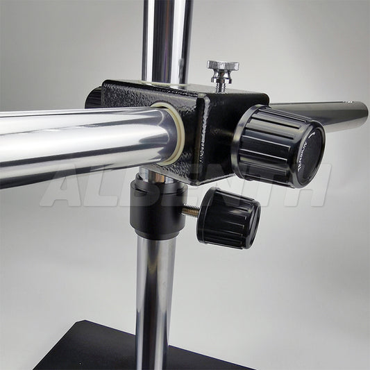 Single Arm Boom Stand with Heavy-duty base- 76mm Focus Block for Stereo Microscopes 76mm Focus Block