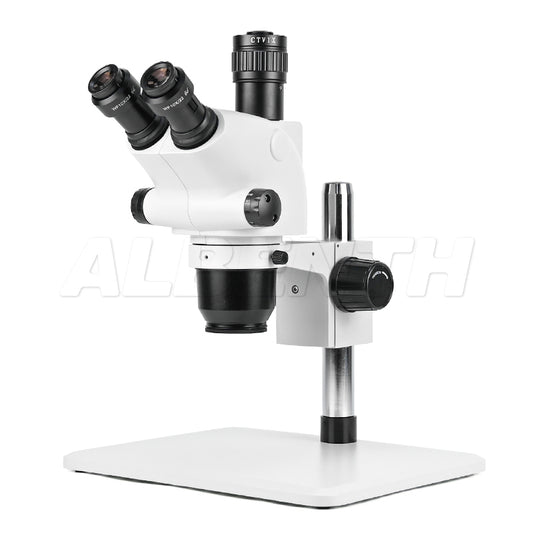 Albenth 6.5X-65X Stereo Trinocular Microscope with Super Large Microscope Table Stand