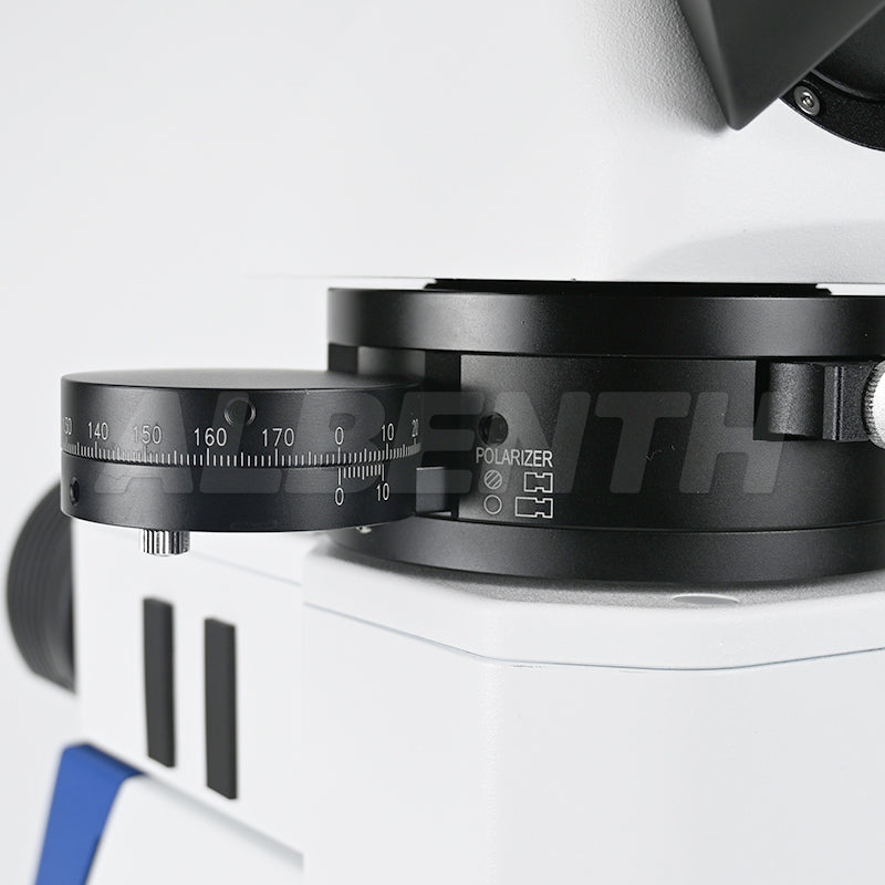 Albenth 40X-400X Transmitting Reflecting Polarizing Trinocular Microscope With Revolving Round Stage LED Illumination