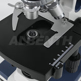 SWIFT SW350T Trinocular Compound Microscope SW350T, 40X-2500X Magnification With 2MP/4MP 10.1'' LCD Microscope Camera Siedentopf Head, Research-Grade, Two-Layer Mechanical Stage