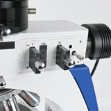Albenth 40X-400X Transmitting Reflecting Polarizing Trinocular Microscope With Revolving Round Stage LED Illumination