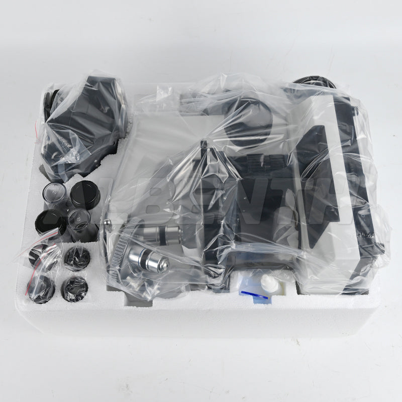 Albenth 40X-1600X Plan Biological Compound Binocular Microscope with LED Illumination