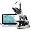 SWIFT SW380T Compound Trinocular Microscope, 40X-2500X Magnification, Two-Layer Mechanical Stage, 5.0 MP Camera and Software Windows/Mac Compatible