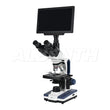 SWIFT SW350T Trinocular Compound Microscope SW350T, 40X-2500X Magnification With 2MP/4MP 10.1'' LCD Microscope Camera Siedentopf Head, Research-Grade, Two-Layer Mechanical Stage