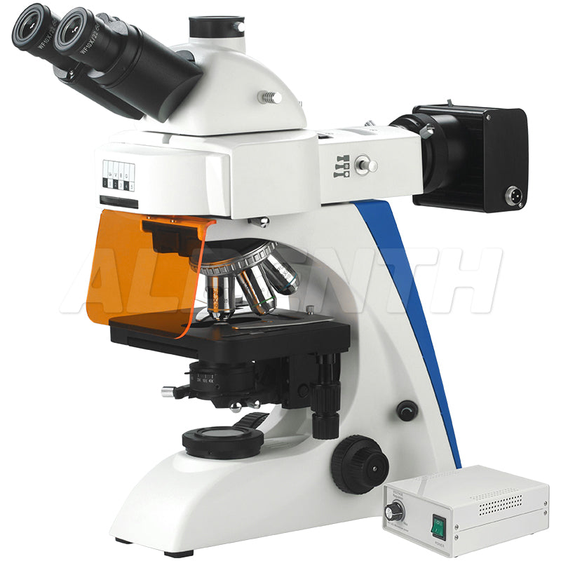 40X-1000X Fluorescence Microscope Transmission Reflection With 3W LED Lamp, 100W Mercury Lamp