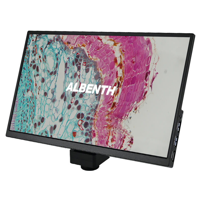 13.3 Inch 8MP 4K LCD Microscope Camera Sony Sensor With Distance, Area, Angle Measurements HDMI USB3.0 WiFi Output Built-In Windows System For Stereo Microscope Biological Microscopes