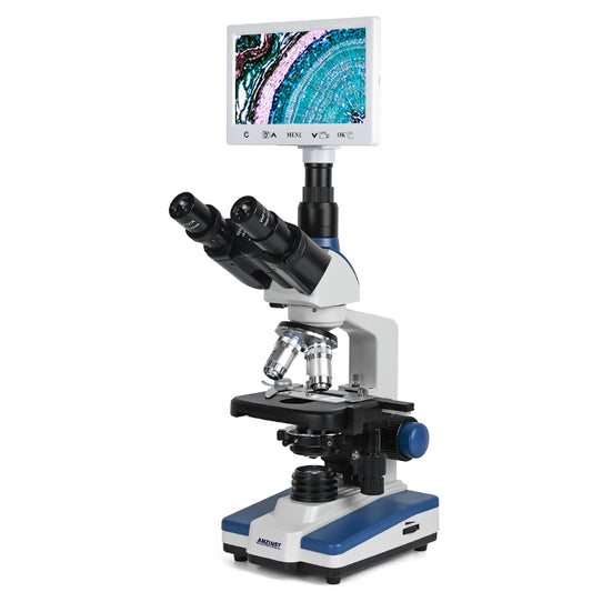Albenth 40X-2500X 2MP HD Professional Trinocular Biological Microscope LED Digital Microscope + 7" LCD Screen+USBCabl