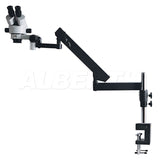 Albenth 7X-45X Binocular Boom stand stereo microscope, 55-75mm Pupillary adjust distance