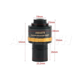 AMA037 0.37X 0.5X 0.75X 1X Focusable Microscope Eyepiece C-Mount Adapter Lens to 23.2mm Interface For Video Microscope Camera