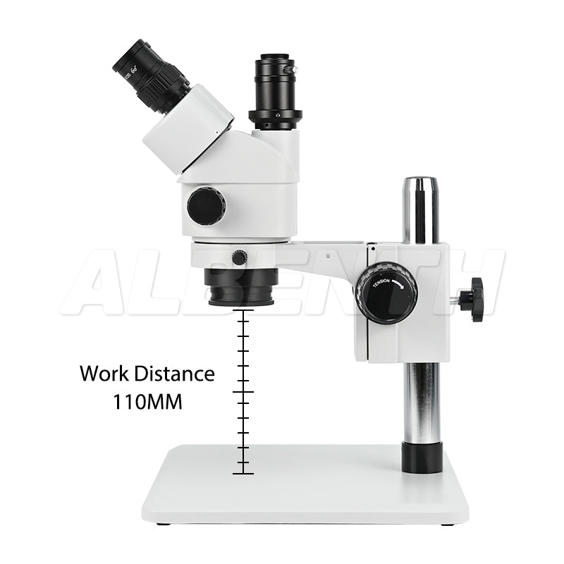 Trinocular Stereo Microscope 7-45X Zoom Wide Field 100mm Working Distance for Phone Repair