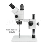 Trinocular Stereo Microscope 7-45X Zoom Wide Field 100mm Working Distance for Phone Repair