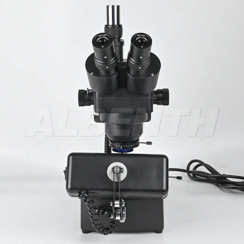 Albenth 10X-40X Jewelry Gem Trinocular Stereo Microscope With Polarizer, Analyzer