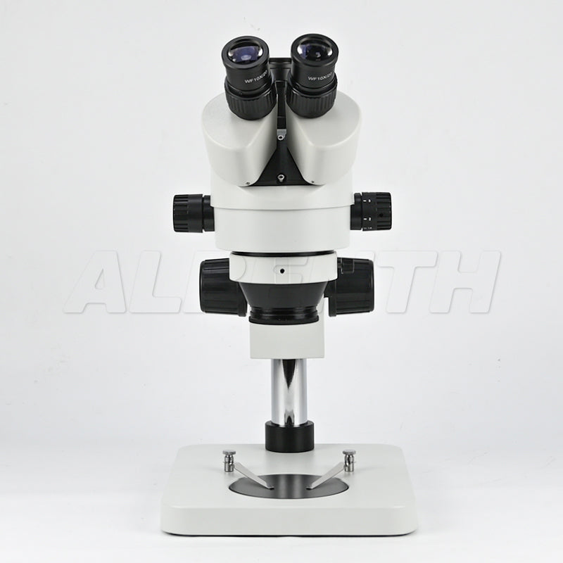 Albenth 7-45X Trinocular Zoom Stereo Microscope Pillar Stand Microscope