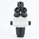 Testa del microscopio di zoom stereo trinoculare 0.65-6.5x