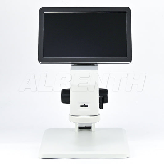 Microscopio stereo trinoculare a LED digitale 1080p con schermo LCD da 11,6 pollici / monitor