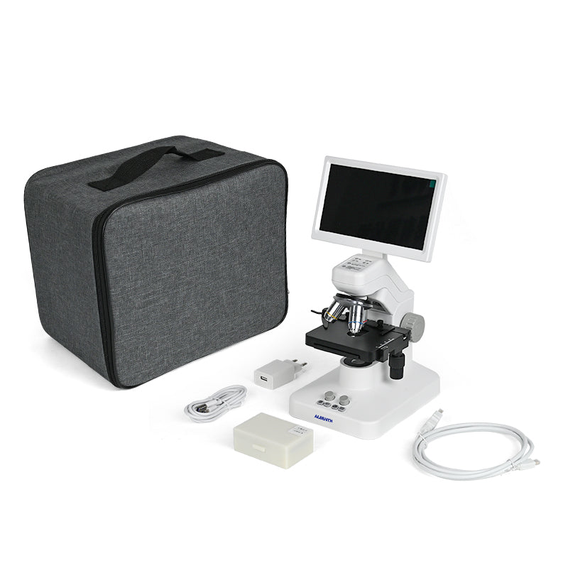 Albenth 40X-1000X LCD Hd Digital Biological Microscope with 7-inch LCD Electronic Digital Portable Microscope