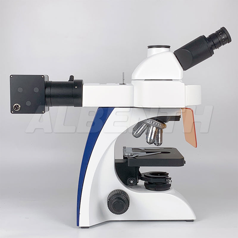 Microscope Reflection 40X-1000X Fluorescence Microscope Transmission Reflection With 3W LED ...