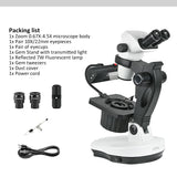 Albenth 6.7X-45X Magnification Professional Advanced Jewel Gem Zoom Binocular Stereo Microscope on Track Stand