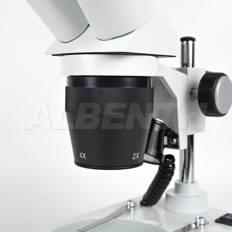 Albenth 20X 40X Binocular Stereo Microscope Small Portable Microscope With Top Bottom LED Light