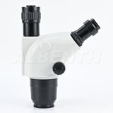 Testa del microscopio di zoom stereo trinoculare 0.65-6.5x