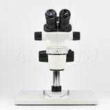 Albenth 6.7X-45X Trinocular Zoom Stereo Microscope with Super Large Stand